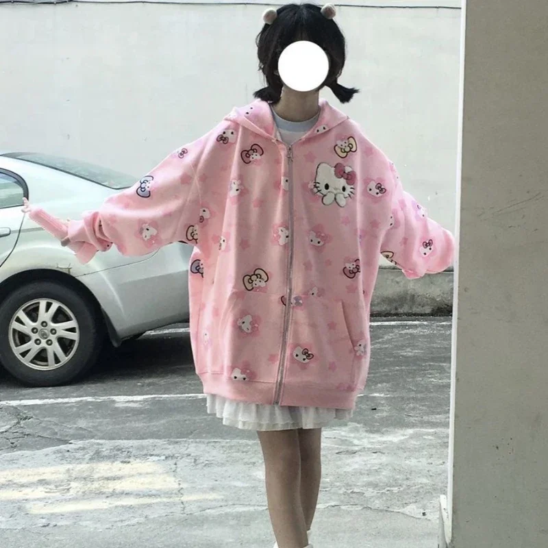 Женская Толстовка Оверсайз с длинным рукавом и капюшоном