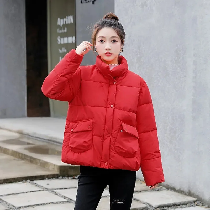 2022 New Women Winter Jacket Parkas Thick Down Cotton Jacket Warm Padded Parka Overcoat Female Casual Outerwear Student Coat
