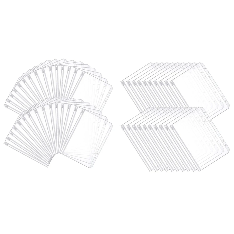 Папка-карман с 6 отверстиями свободные пакеты листьями A6 пластиковые папки на