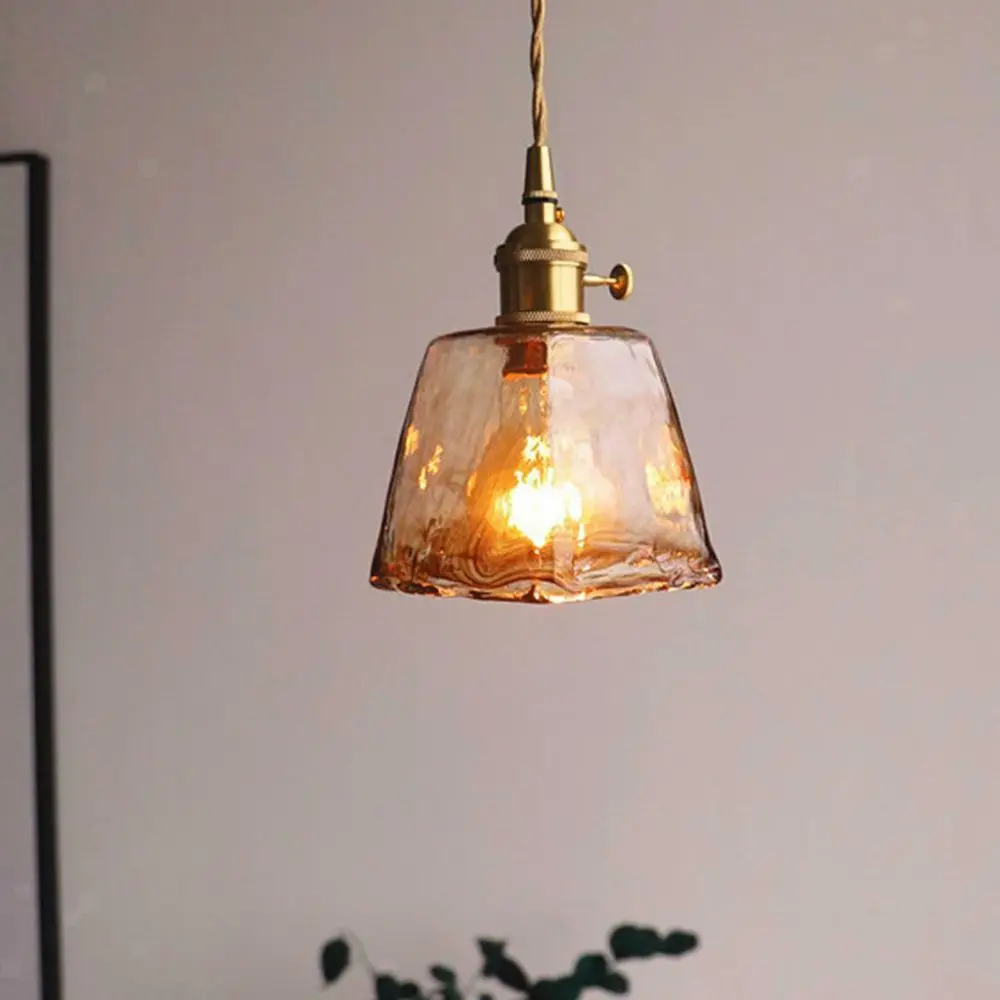 New Vintage Antique Brass Glass Lamp Hanging Lighting for Kitchen Living Room Hallway