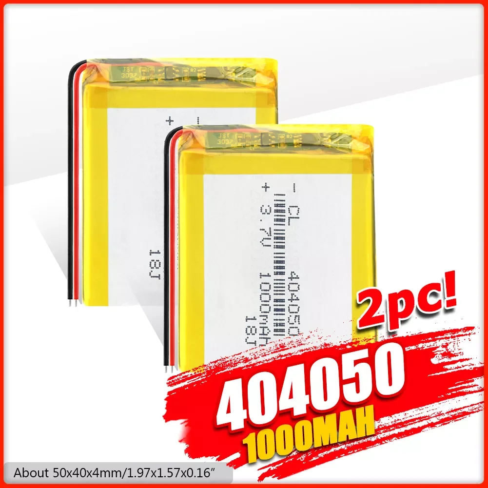 

New 3.7V 404050 1000MAH Polymer Lithium batteries Rechargeable Li-ion Cell For MP3 MP4 Electric Toy Laptop GPS navigator battery