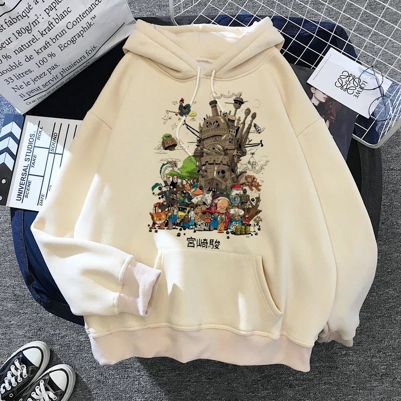 

Japanese Anime Studio Ghibli Totoro Hoodie Women Spirited Away Miyazaki Hayao Sweatshirt Graphic Funny Hoody Female 90s Dropship