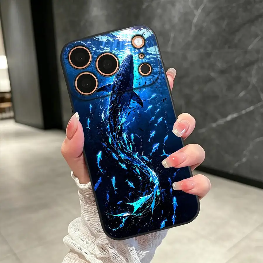 Фото Чехол для телефона Apple iPhone 17 Pro Max 14 16 Plus 11 6 6S SE 7 8 XS 13 Mini 15 X с подводным океанским дизайном №3