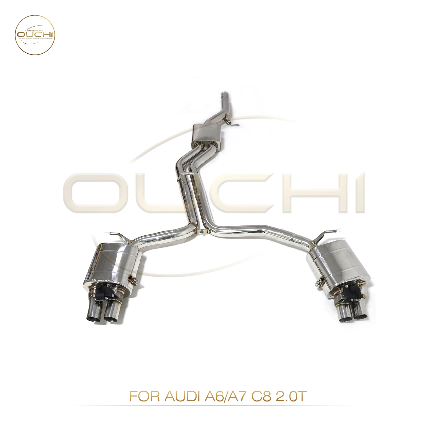 Выхлопная система OUCHI из нержавеющей стали для Audi A6 A7 C8 2.0T 2017-2023 с клапанами