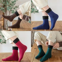 winter ladies plus fleece socks thicken thermal seamless color tube socks floor socks sleeping socks middle z6g4