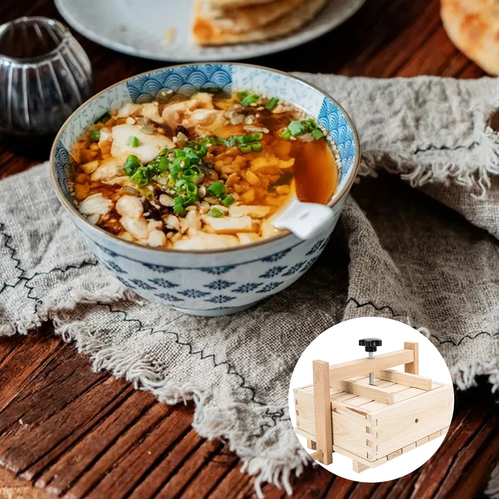 

Сделай Сам, деревянная пресс-форма тофу, сетчатая форма, железная Форма для сыра, соевая тушка, ручной инструмент для изготовления 13x13x95 см для кухни и дома