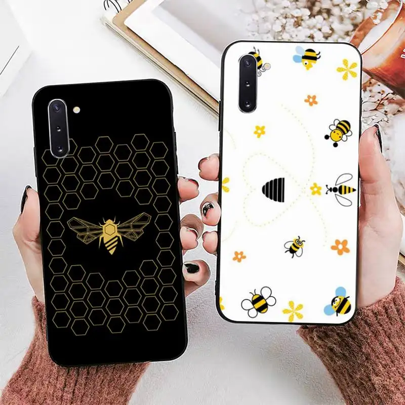 

Cute Bee Phone Case for Samsung Note 5 7 8 9 10 20 pro plus lite ultra A21 12 72
