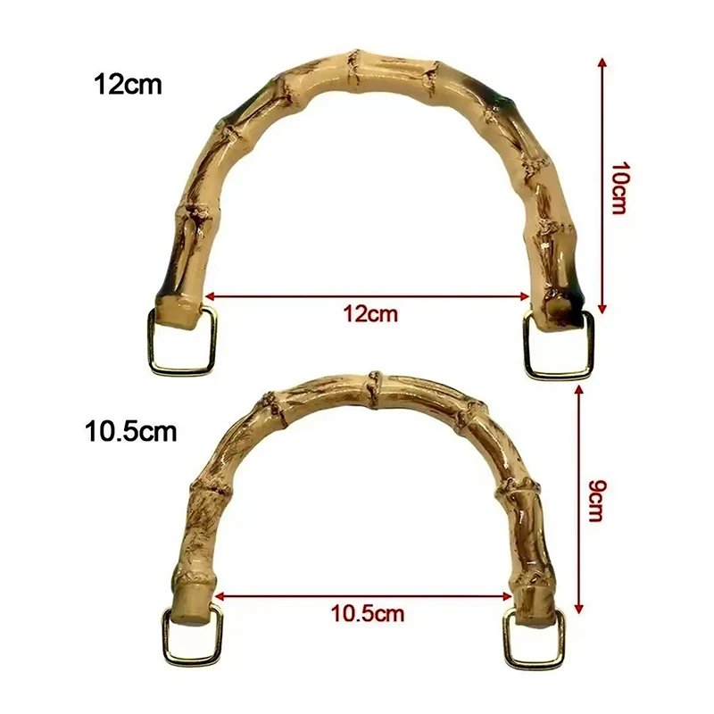 Новая круглая бамбуковая сумка D-образной формы деревянные ручки ручной работы