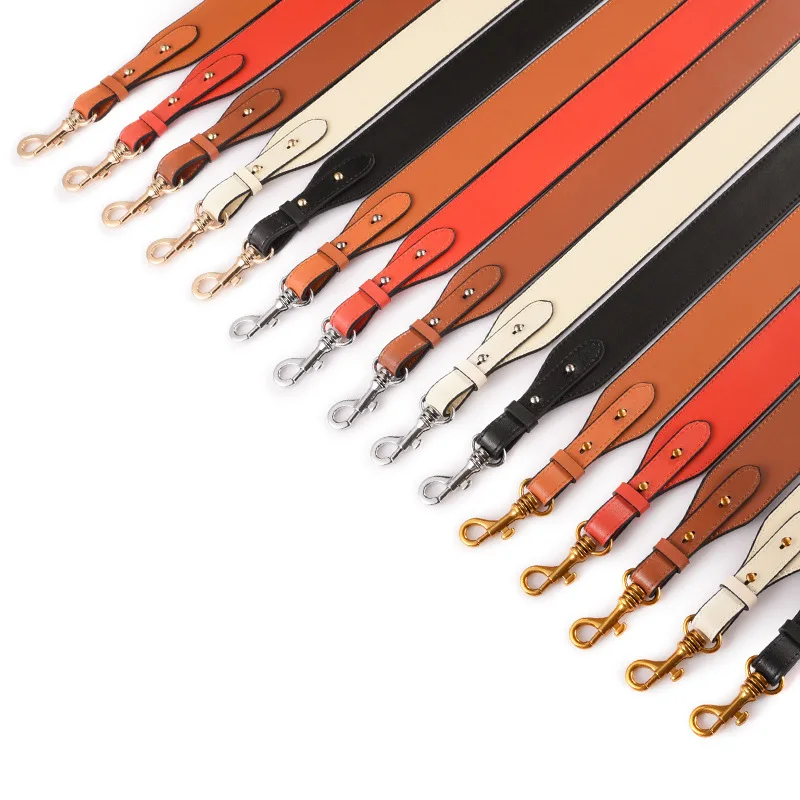 4cm Wide Genuine Leather Shoulder Strap 110cm Adjustable Replacement Bag Strap Cowhide Solid Color Woman Belts Bag Accessories