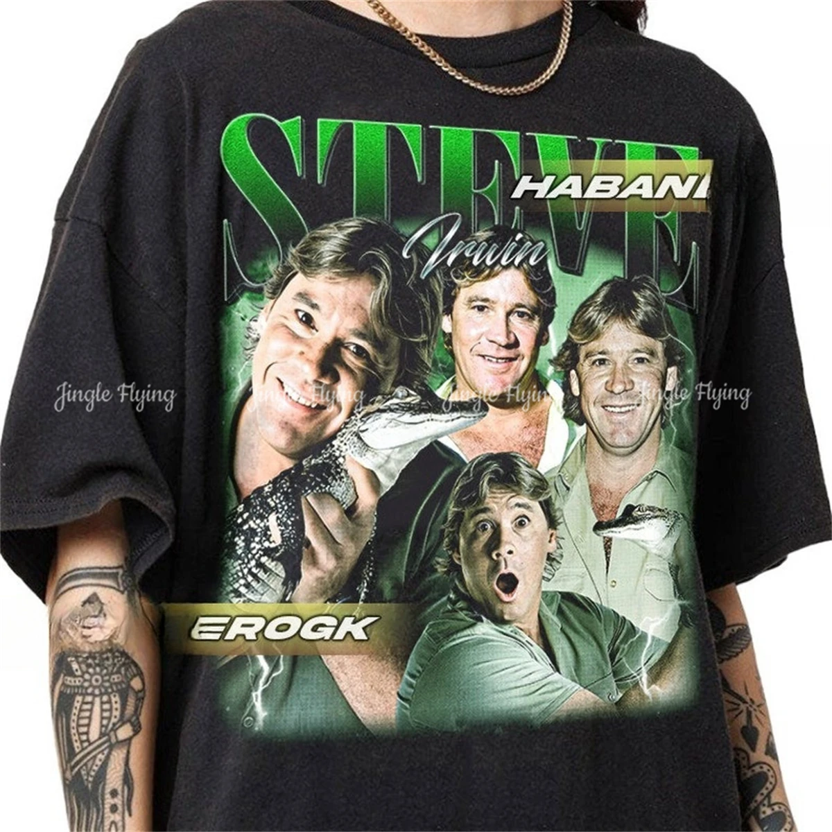 Ограниченная винтажная футболка Steve Irwin подарок для женщин и мужчин рубашка