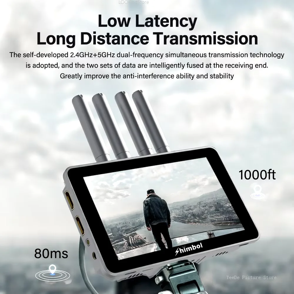 Shimbol ZO600MS 5 5-дюймовый двухдиапазонный беспроводной монитор записи 2000 нит Full HD IPS