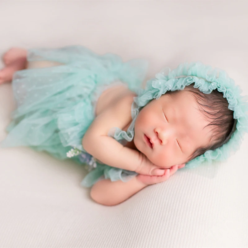 Children's Photography Clothing Baby Girl Photograph Props Dress+ HAT + Headband Set Studio Newborn Photos Accessories Costume