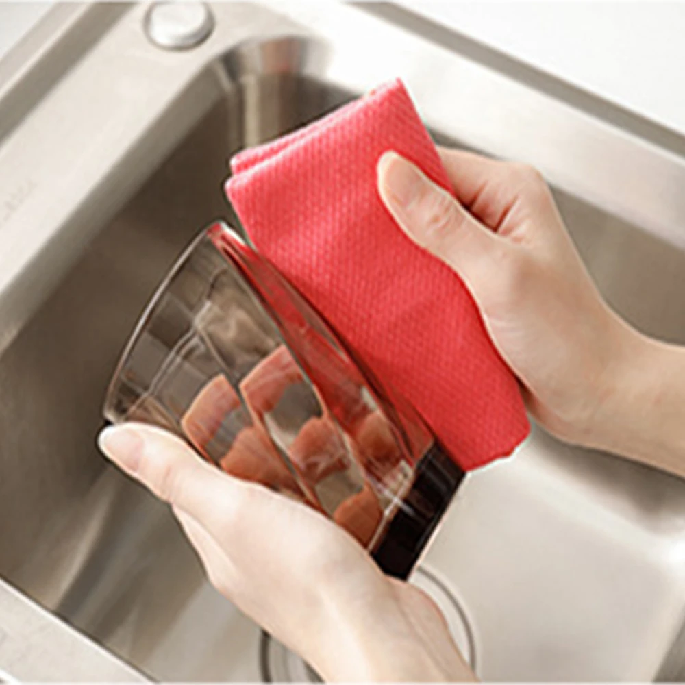

3pcs Towel For Kitchen Microfiber Cleaning Cloth Dish Cloth Magic Wipes Glass Cloth Rag For Car Wipe Household Cleaning Tools