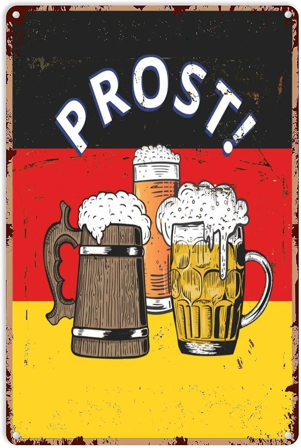 Mocozim Beer Decor Party Patriotic German Metal Sign Tin Aluminum Wall Art Poster for Man Cave Bar Garage