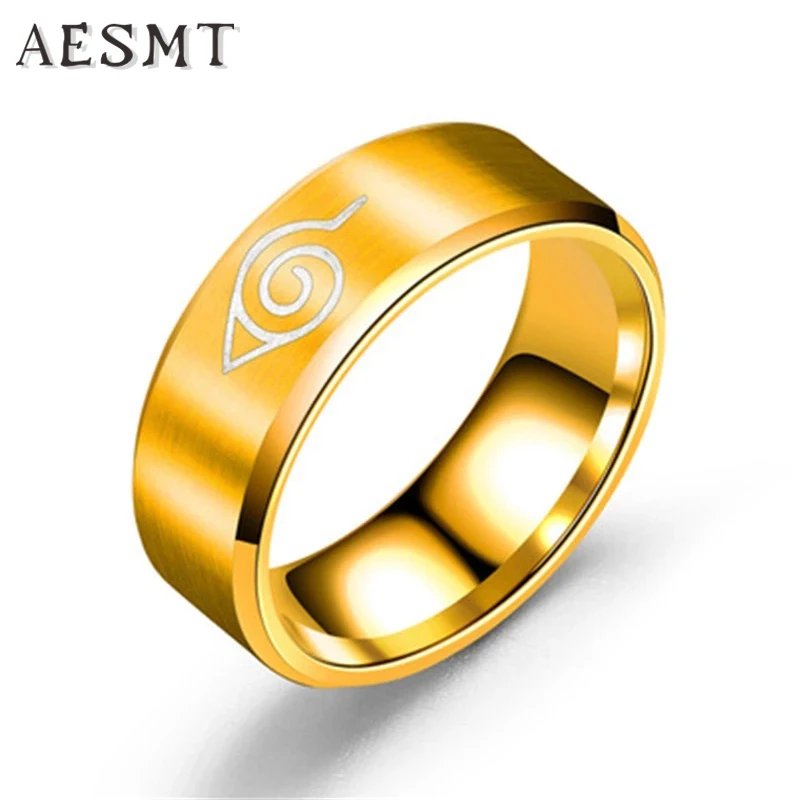 Anime Cosplay Fashion Simple Stainless Steel Ring Glossy Matte  Double Beveled Edge High Quality Unisex Couple Ring Gift J-hope