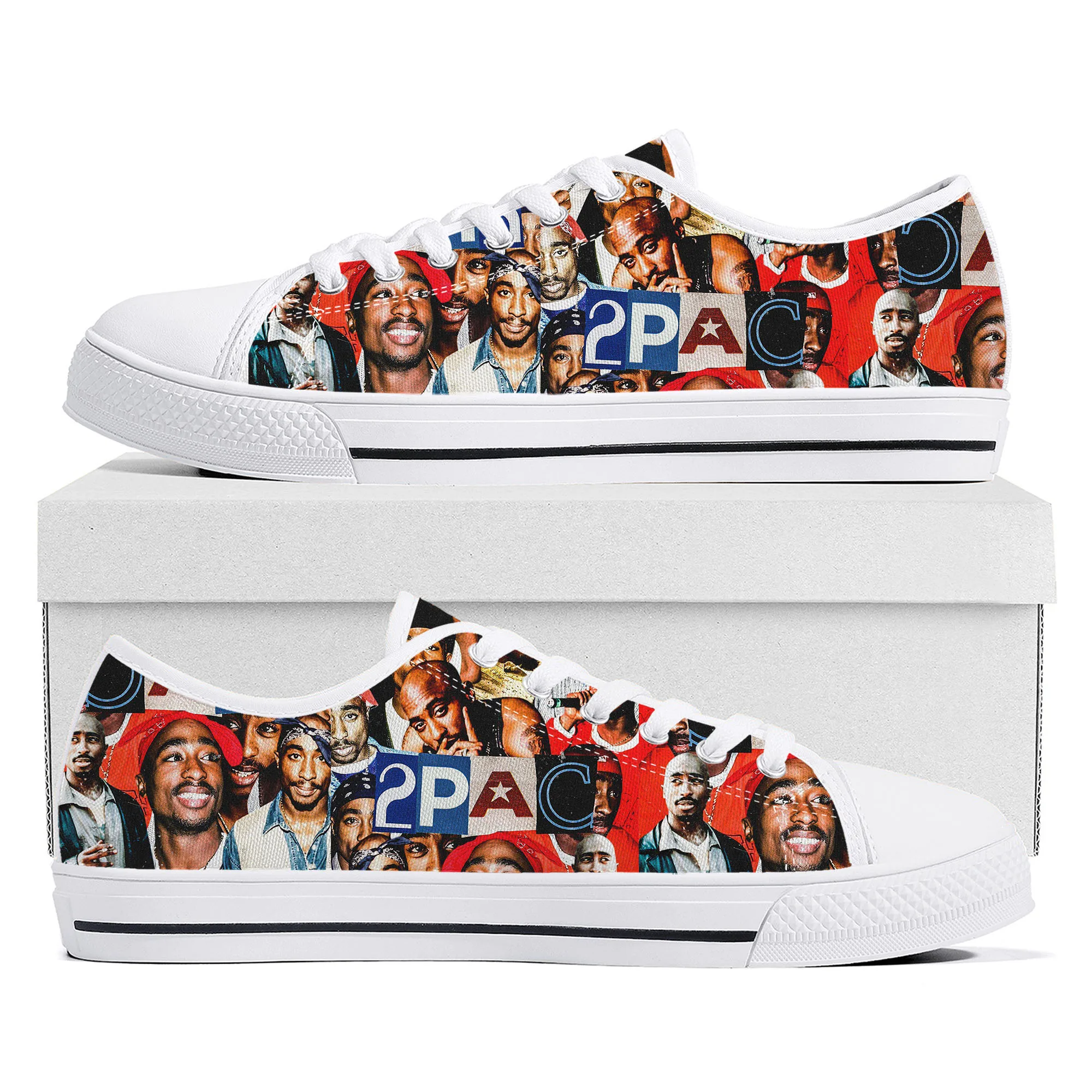 

Rap 2Pac Tupac Low Top High Quality Sneakers Mens Womens Teenager Canvas Sneaker All Eyez on Me Casual Couple Shoes Custom Shoe