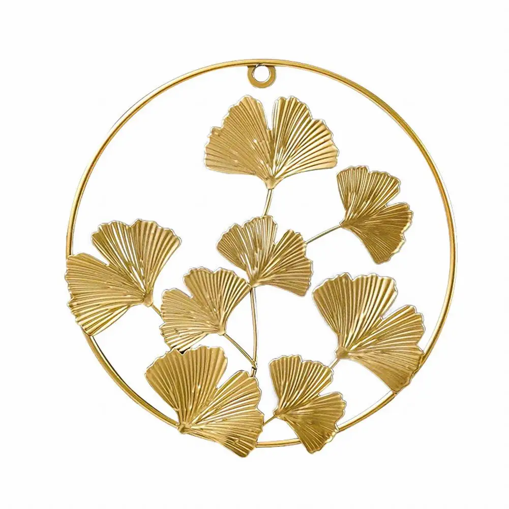 

Wall Decoration Iron Golden Ginkgo Biloba Leaves Wall Hanging Wall Decor No Hole Punching Wall Hanging For Living Room Bedroom