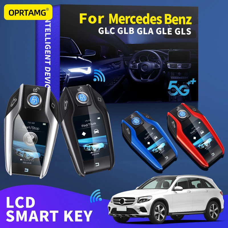 

OPRTAMG Car smart LCD key accessories For Mercedes Benz GLC GLB GLA GLE GLS 2011 2012 2013 2014 2015 2016 2017 2018 2019 2020