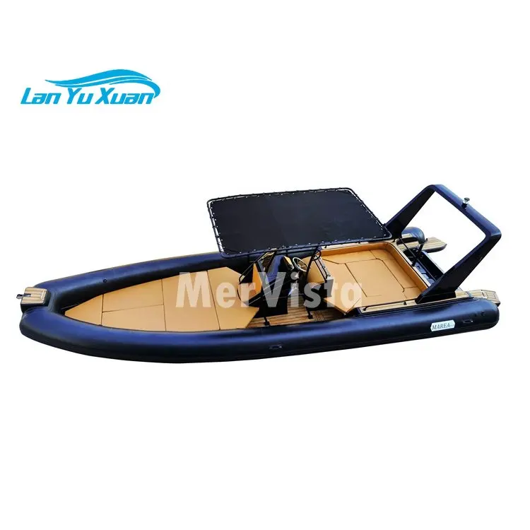 

China High Speed Yacht Boat 28ft Fiberglass Hull Deep V Inflatable RIB 860 Boat for sale /Fiberglass Inflatable Teak Floor Boat