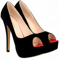 womens sexy high heels shoes peep toe velvet pumps platform lady evening party red wedding black office 817 16ve