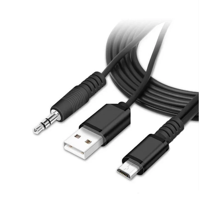 

Microusb 2-in-1 Audio Cable Charging Cable Card Bluetooth Speaker Cable DC One-to-two Audio Cable Recording Cable