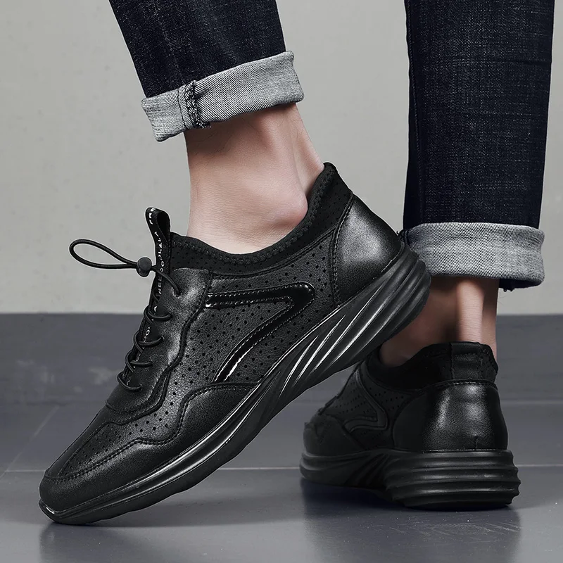 Men Summer Leather Casual Shoes Outdoor 