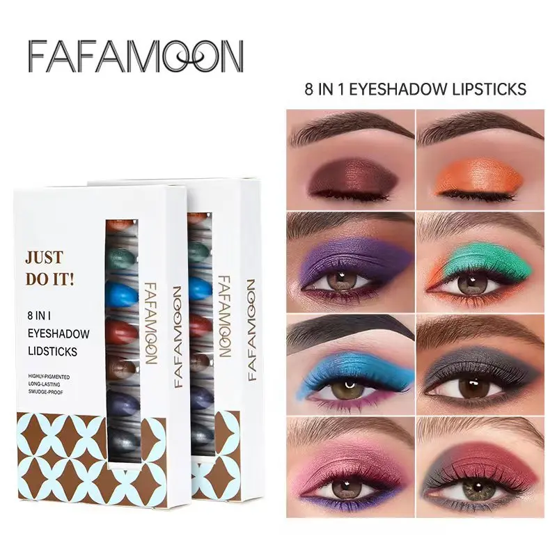 

8 Colors/Set Glitter Color Eyeliner Kit Makeup Waterproof Colorful Eye Liner Pen Eyes Make up Eyeshadow Cosmetics Eyeliners Set