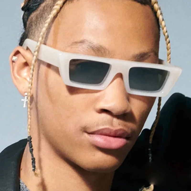 

2022 новые модные маленькие прямоугольные серые Солнцезащитные очки Мужские Оттенки UV400 ретро квадратные леопардовые мужские солнцезащитны...