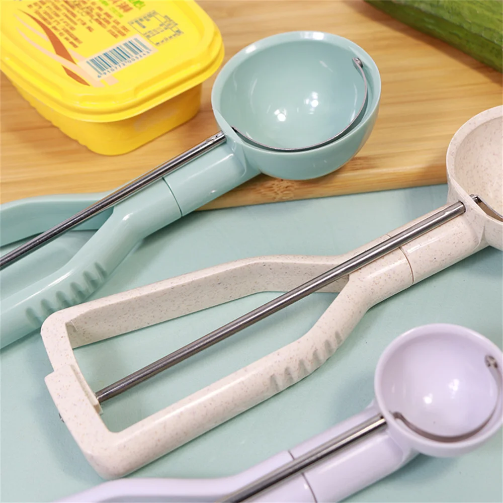 

Non-slip Ice Cream Spoon Anti-freeze Handle Durable Icecream Spoon Plastic Ice Cream Scoop Kitchen Accessories Stackable