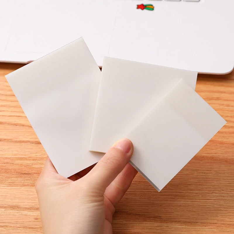 

50Pcs/set Waterproof PET Transparent Sticky Notes Memo Pad Daily To Do List Note Paper for Student Office Stationery