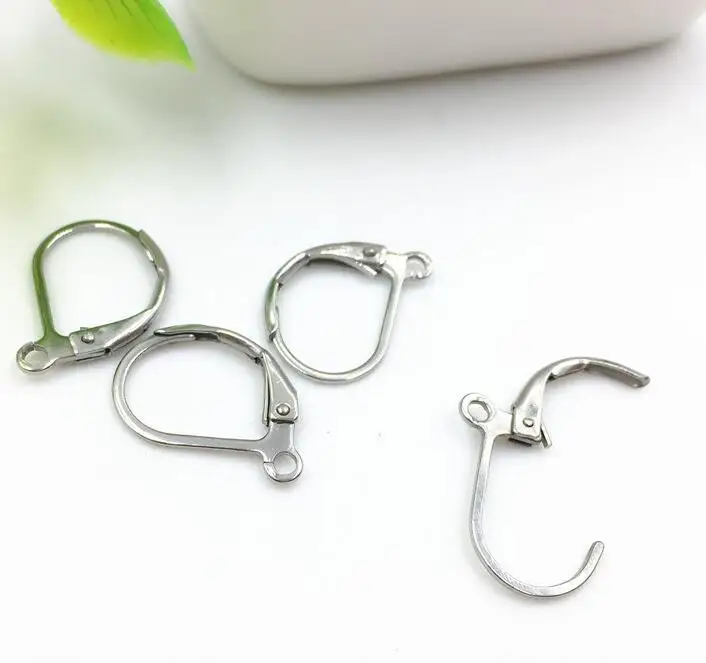 

100 pcs 16x11mm 304 Stainless Steel France French Earring Hoop for Jewelry Findings Lever Back Hoop Earrings Jewelry Making DIY