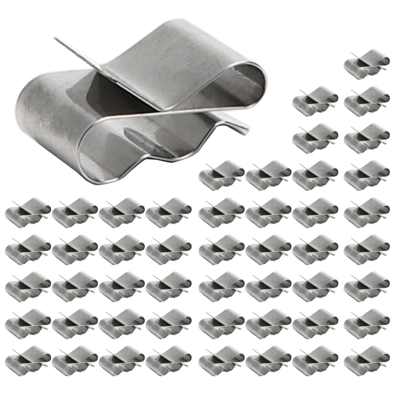 50Pcs Solar Panel Wire Clip Stainless Steel Cable Clips kit 
