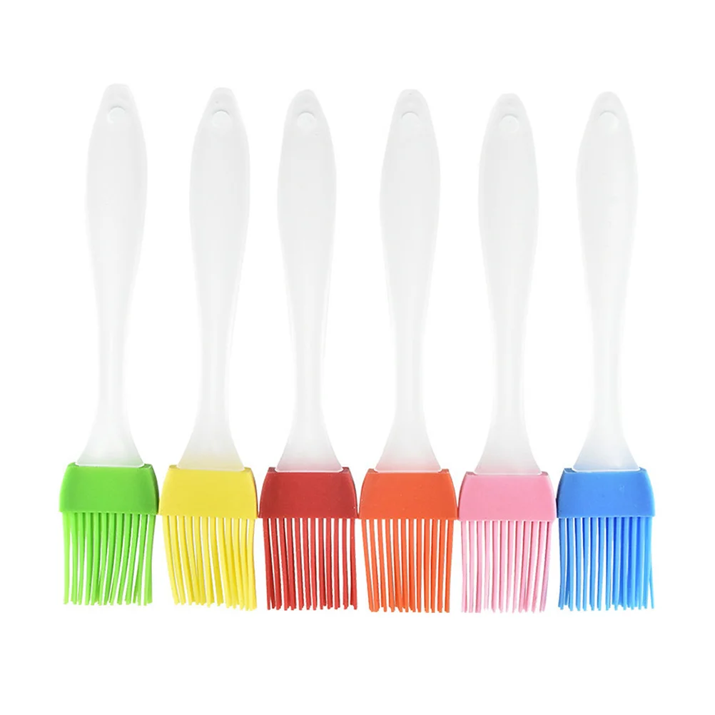

6 Pcs Silicon Spatulas Silicone Utensil Set Barbecue Spatula Spoon Brush Set Baking Spatula