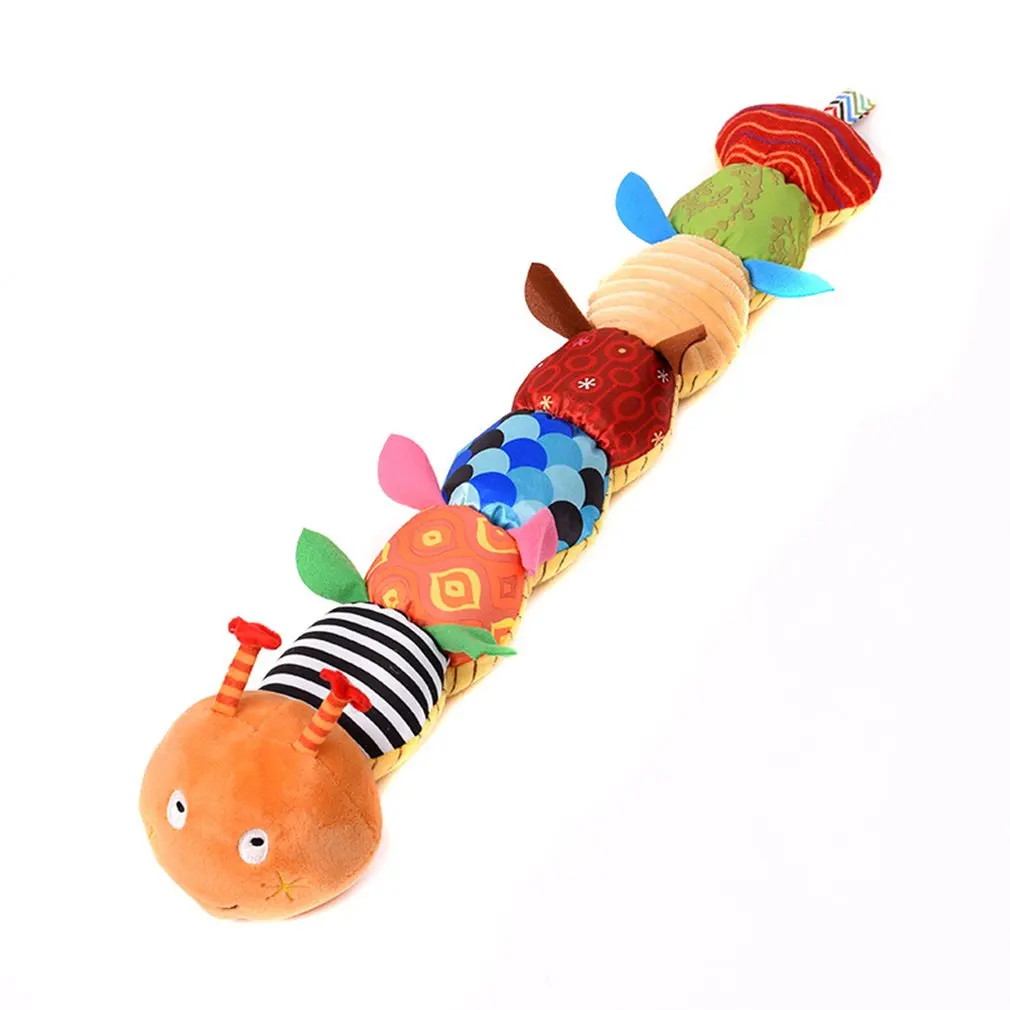

Caterpillar Plush Toy Puzzle Fun Music Rattle Insect Baby Soothing Parent-child Interaction Multi-function Height Ruler Doll Gif