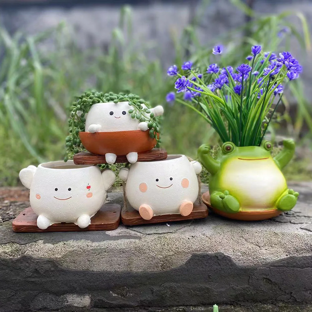 Качающийся Настенный Цветочный Горшок Со Смайликом