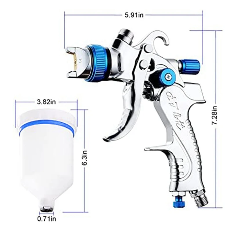 Набор распылителей для покраски Hvlp Металлическая Насадка 1 4 мм 7 2 0 набор