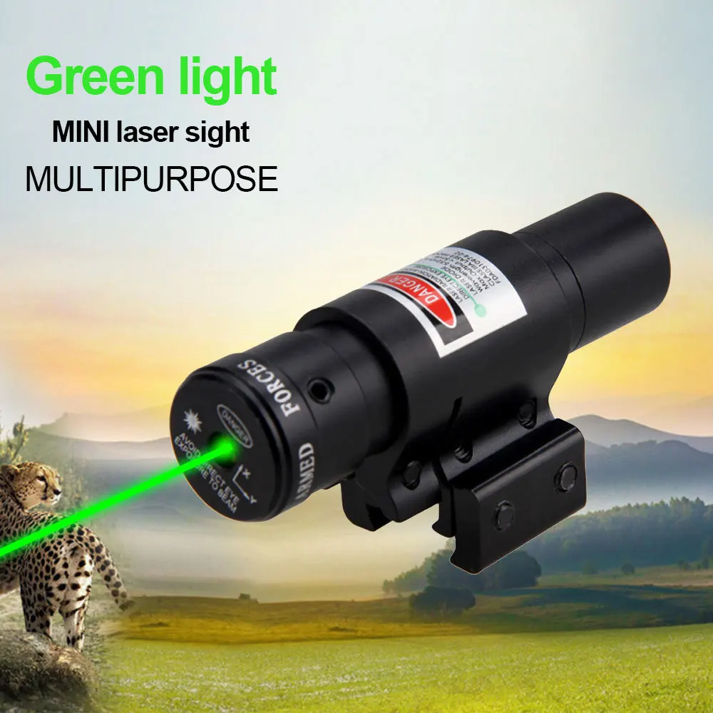 

New Tactical Outside Cree Green Red Dot Laser Sight Adjustable Switch Rifle Scope With Rail Mount For Gun Hunting