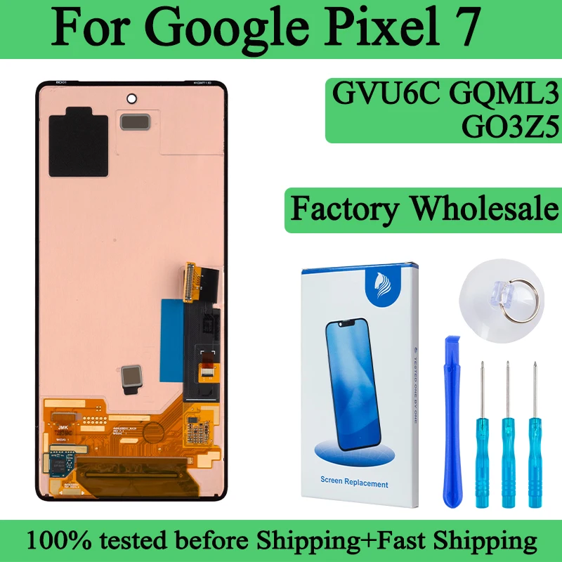 Фото GVU6C GQML3 GO3Z5 100% протестированный ЖК-дисплей премиум-класса для Google Pixel 7, дигитайзер сенсорного экрана в сборе, ЖК-экран с рамкой №1
