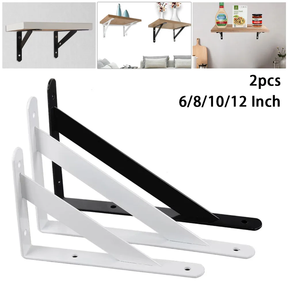 

2 Pc Shelf Brackets Right Angle Tripod Iron Support Metal Shelf Bracket L Shape Thickened Corner Brace Shelf Right Angle Bracket