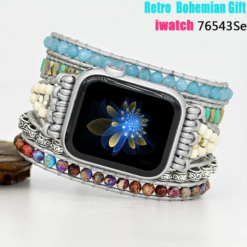 

Ремешок в стиле бохо для Apple Watch 7 6 5 4 3 2