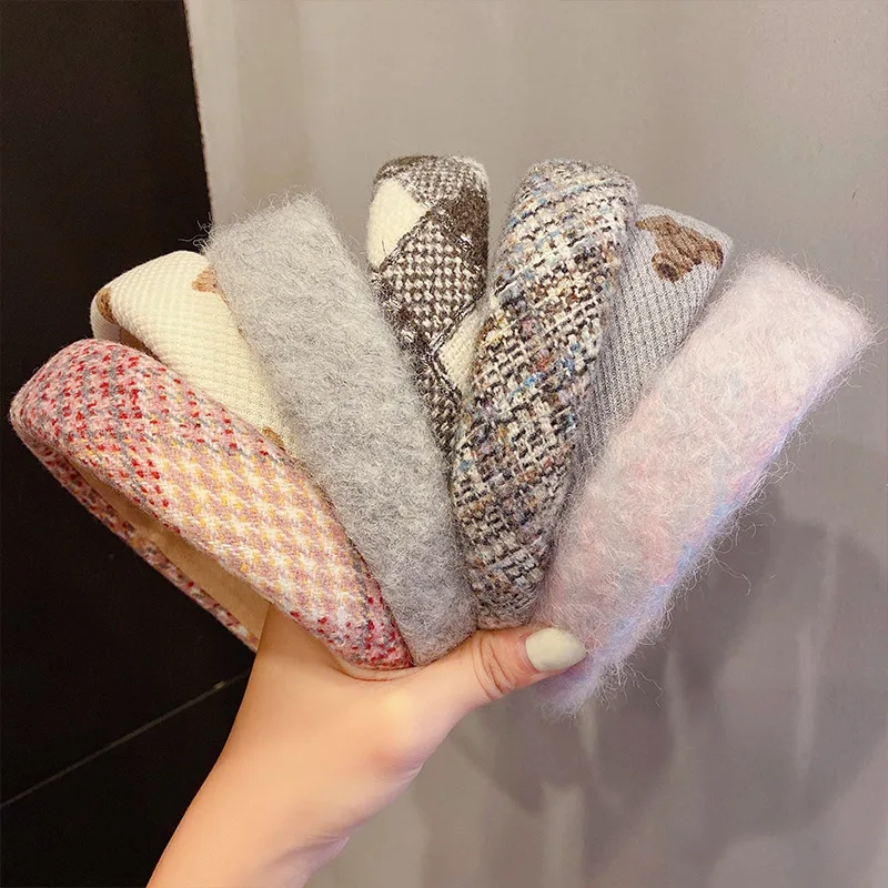 

Plush Hair Hoop Fashion Decorative Headband Retro Girl Hair Accessories Cashmere Headbands Versatile Hair Accessories