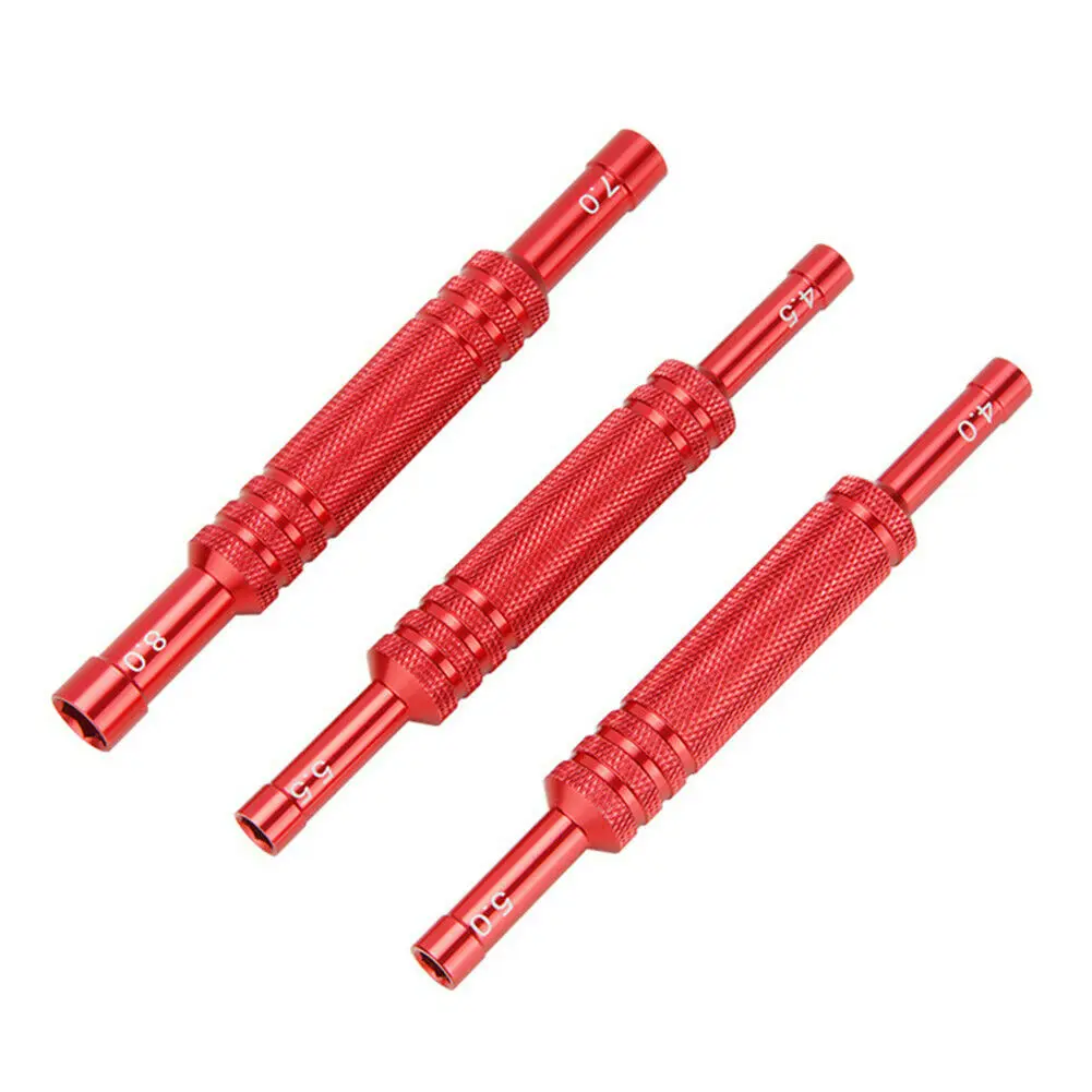 

3pcs Hexagon Wrench Aluminum Alloy 4.0/5.0/4.5/5.5/7.0/8.0mm Double-end Sleeve Hex Screwdriver Hand Tools