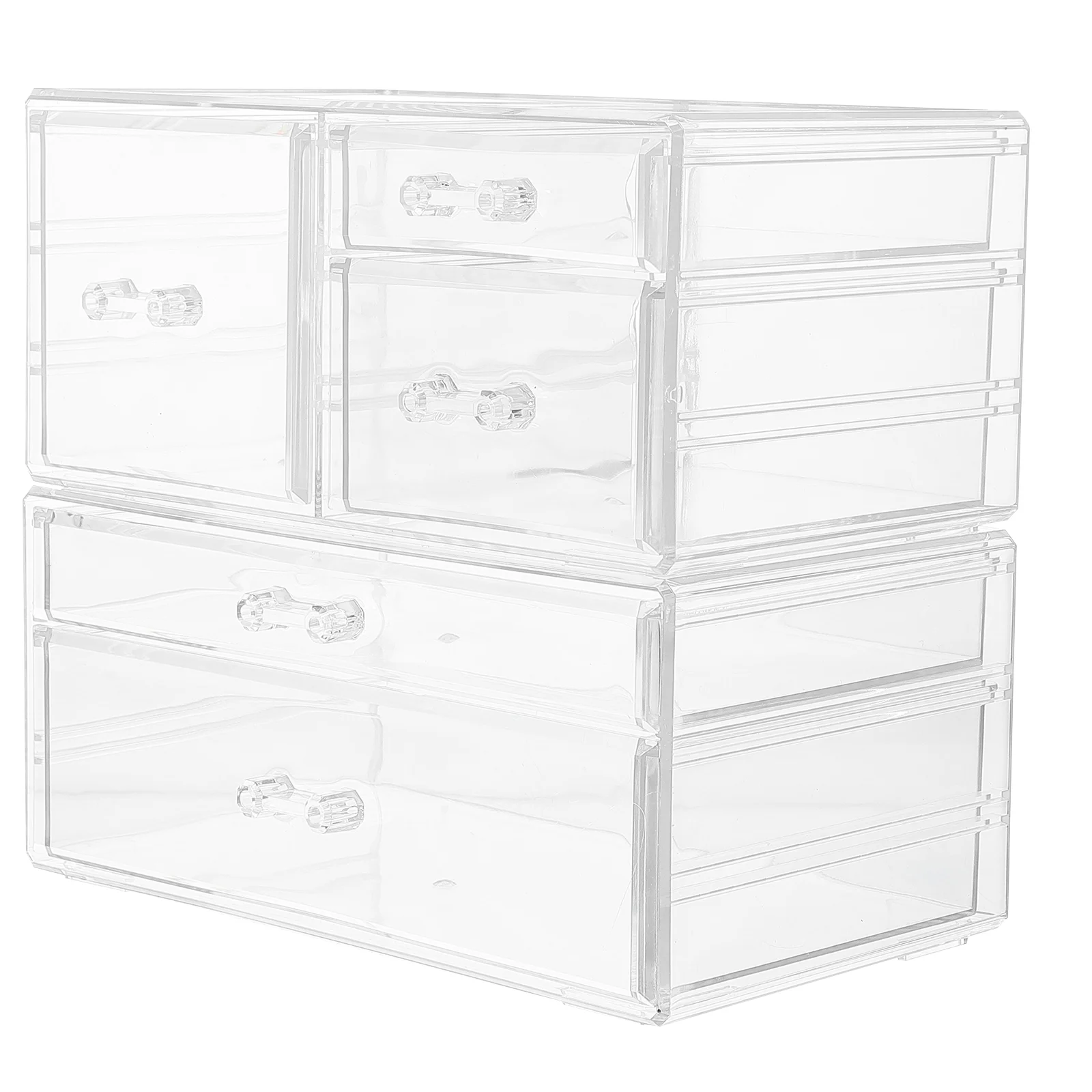 

Jewelry Box Desktop Makeup Storage Case Drawer-type Transparent Makeup Box