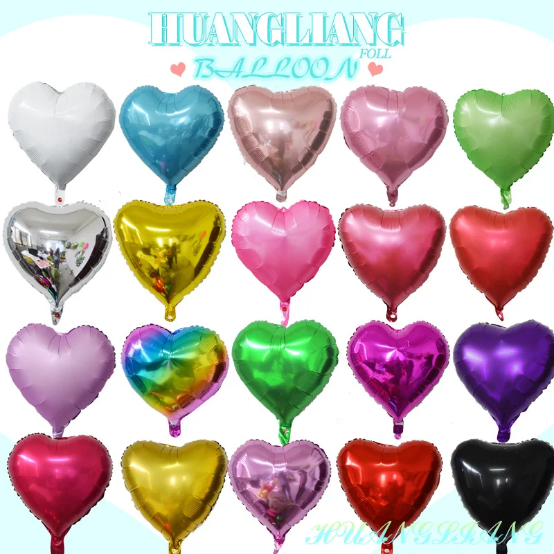 

2pcs 18 Inch Love Aluminum Film Balloon Wedding Valentine's Day Decoration Heart-Shaped Wedding Room Layout