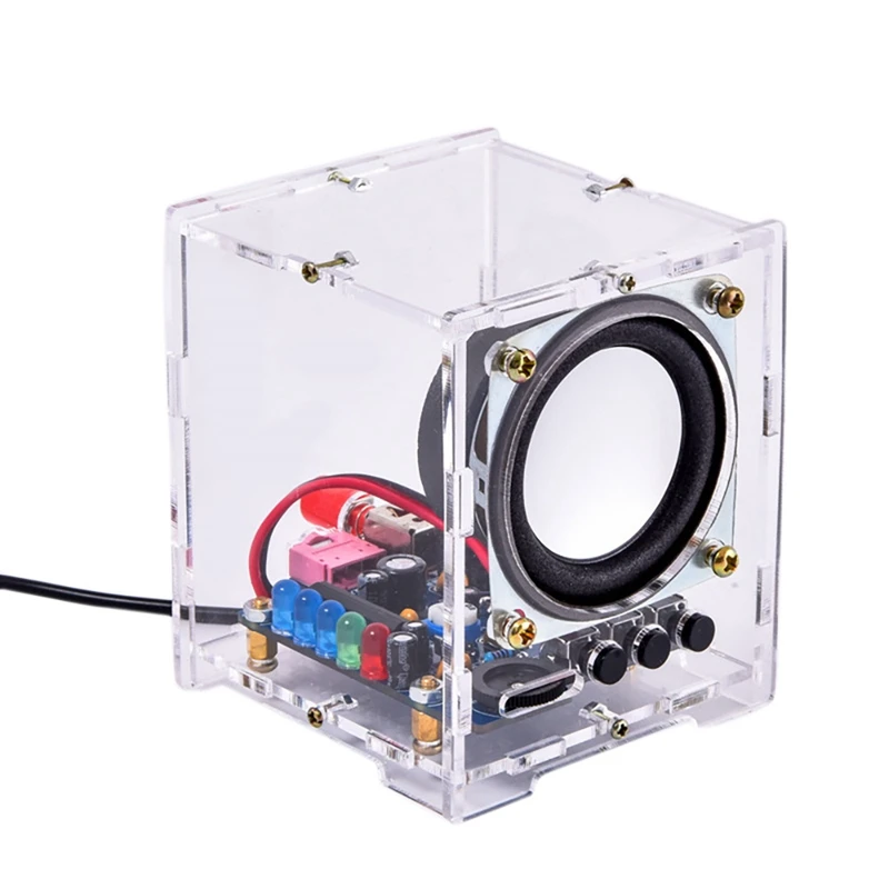 

Upgraded USB Mini Amplifier Electronic Transparent Stereo Speaker Box Sound Amplifier DIY Kit For Arduino