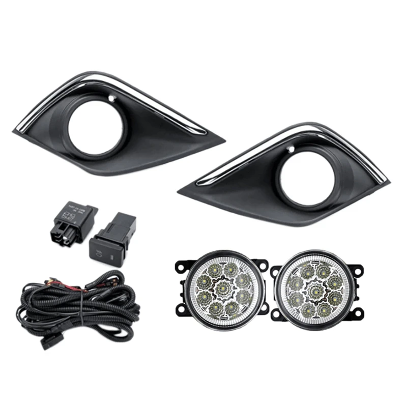 

Headlight Fog Lamp Cover Grill Bezel Switch Foglights Assembly For Mitsubishi Outlander 2016-2019