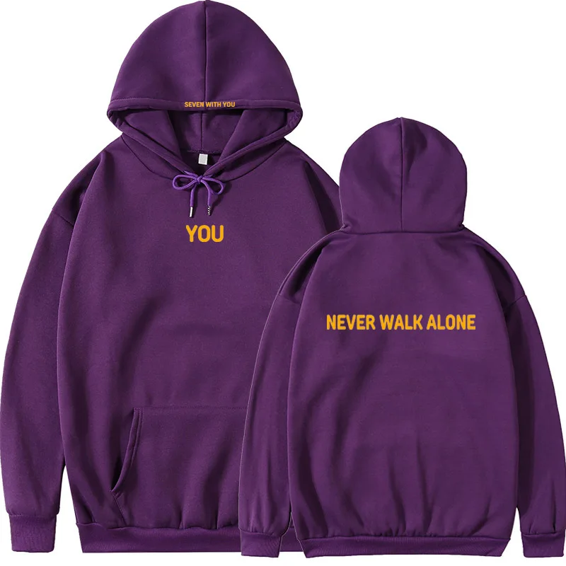 

New JIMIN Hoodie Print seven with you never walk alone Sweatshirt Fashion Kpop JIMIN merch For Fans