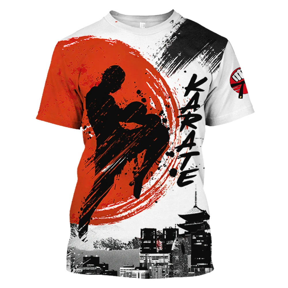 

Summer 2023 Fashion 3D Karate Athlete Print T-shirt Sports Casual O Neck Design Short Sleeve Loose Comfortable Oversized T-shirt