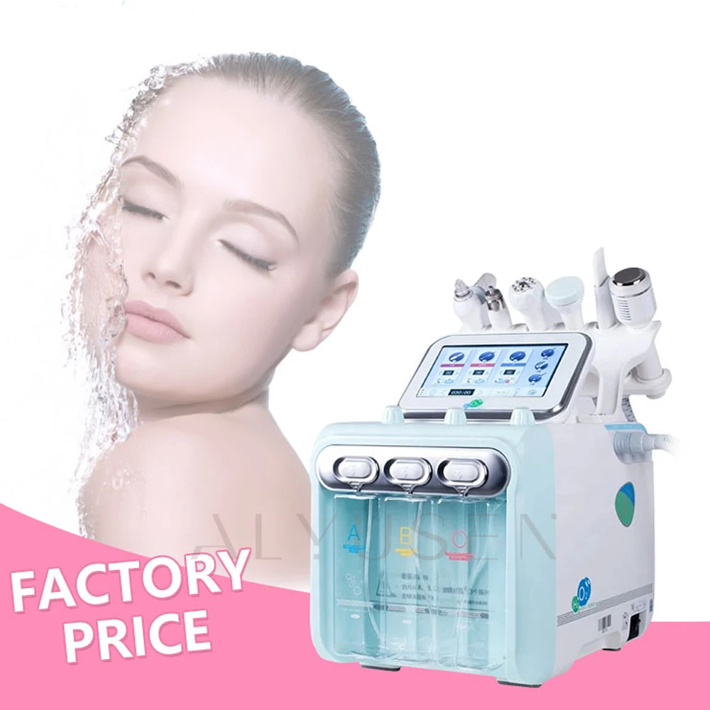 

6 in 1 Korea Aqua Peeling machine hydra oxyge facial diamond dermabrasion machine h2o2 hydrafacials machine