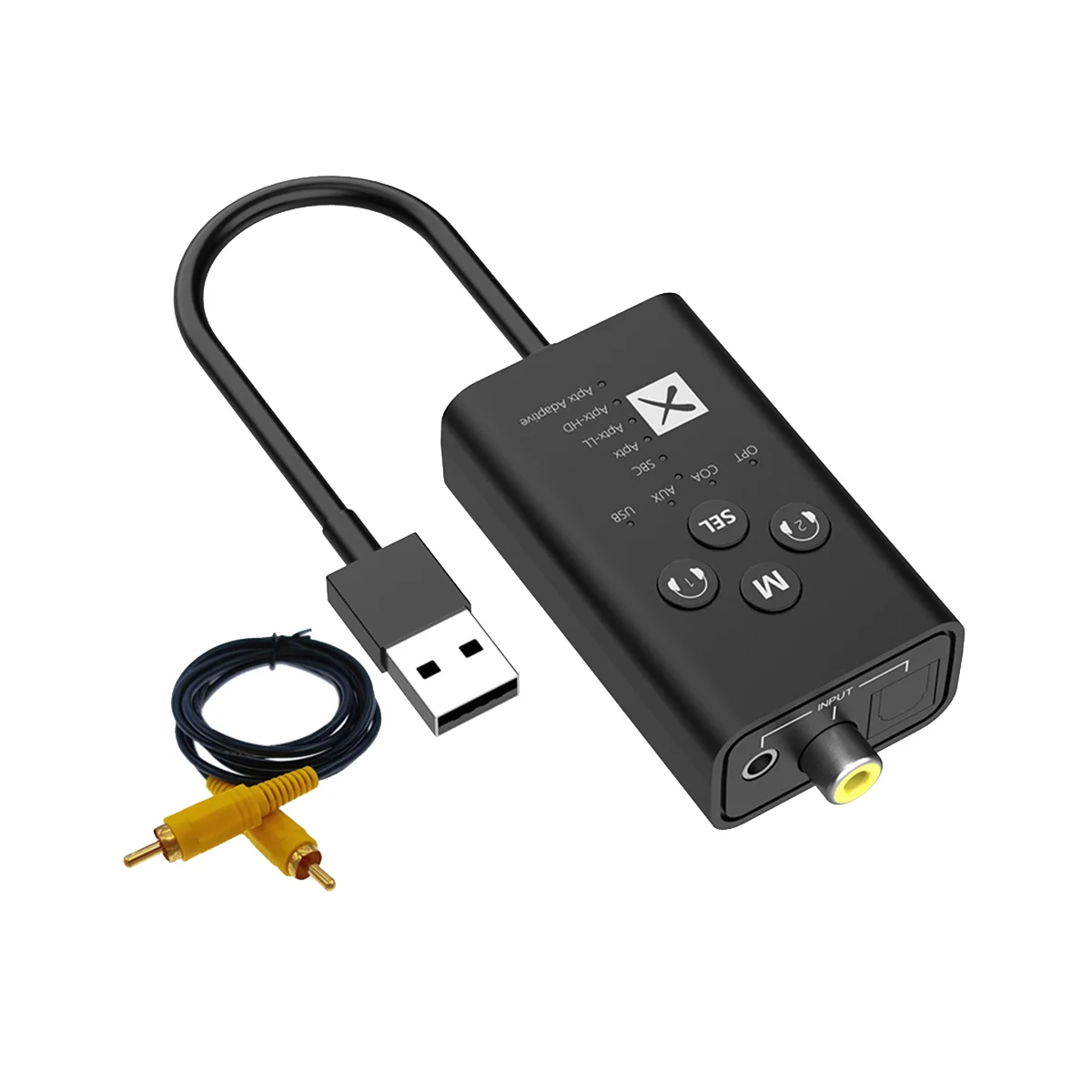 

Bluetooth 5,2 аудио передатчик LL HD адаптивный USB 3,5 мм AUX оптоволоконный коаксиальный беспроводной стерео музыкальный адаптер